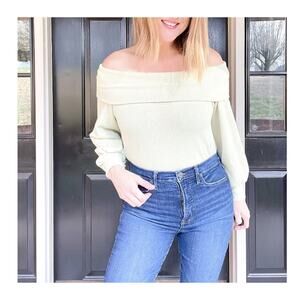 Green Off the Shoulder Top